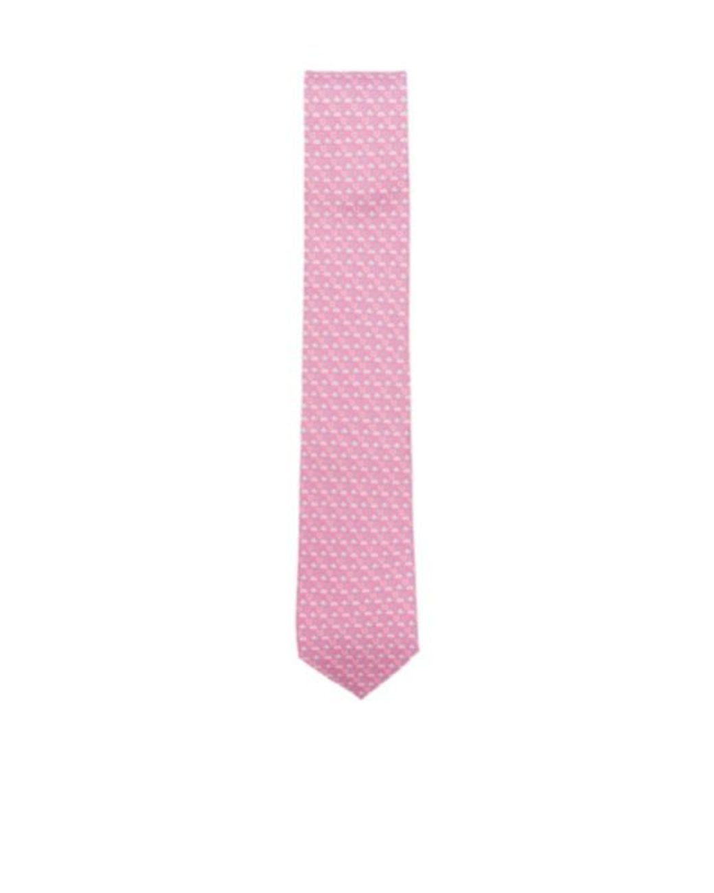 Ferragamo Pink Patterned Tie for men