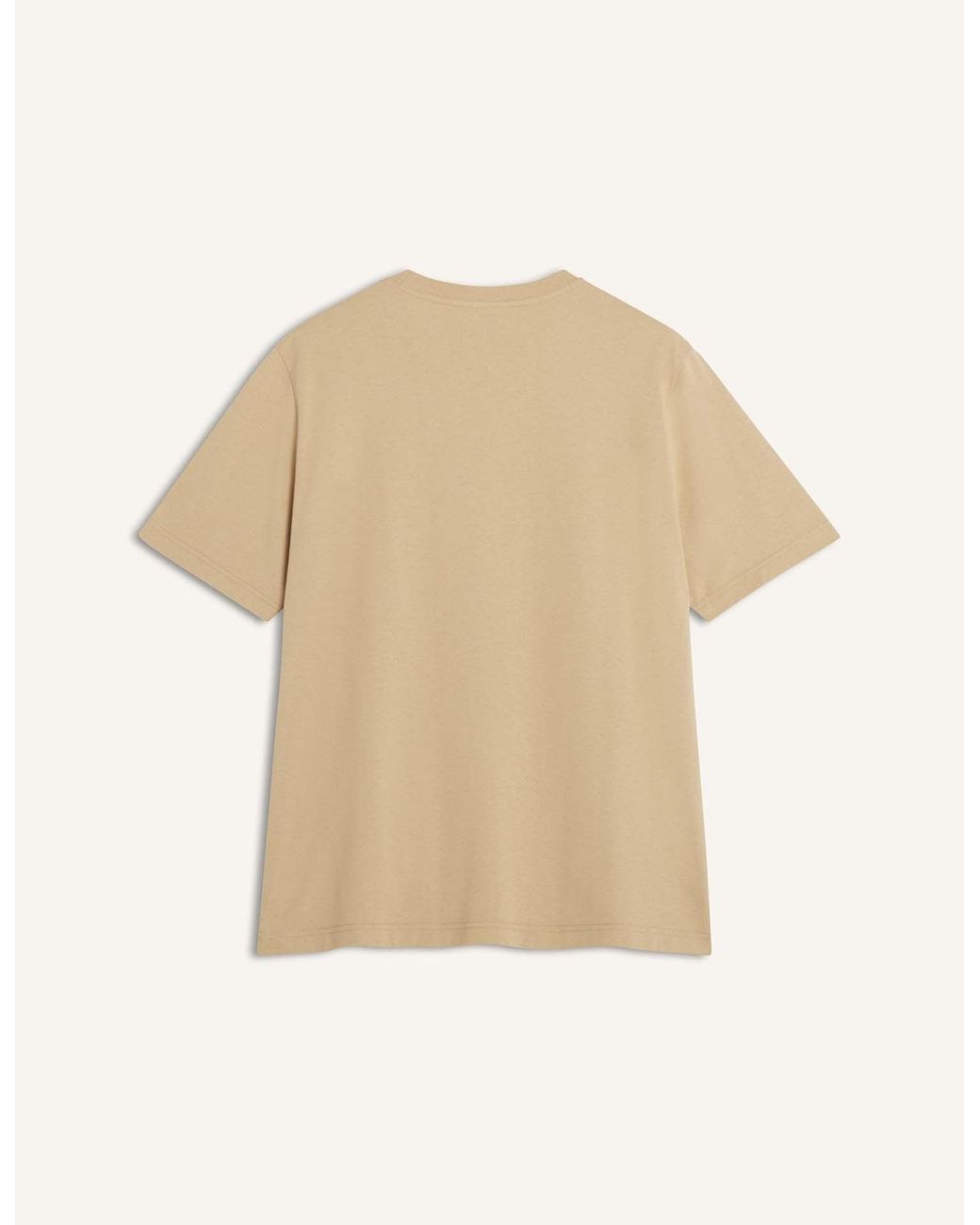 Maison Kitsuné Natural Embroidered T-Shirt for men