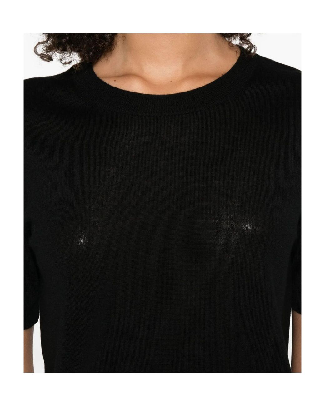 P.A.R.O.S.H. Black P.A.R.O..H. Shhort Sleeved Crewneck Jumper