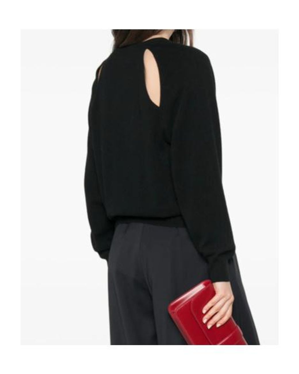 Lisa Yang Black Cambie Open-Back Knitted Jumper
