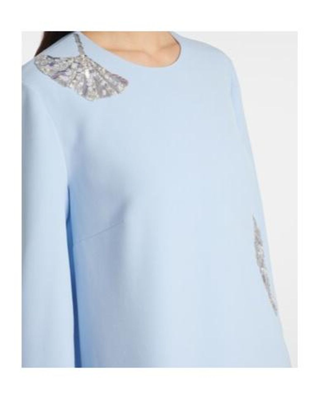 Safiyaa Blue Naima Embellished Crêpe Gown