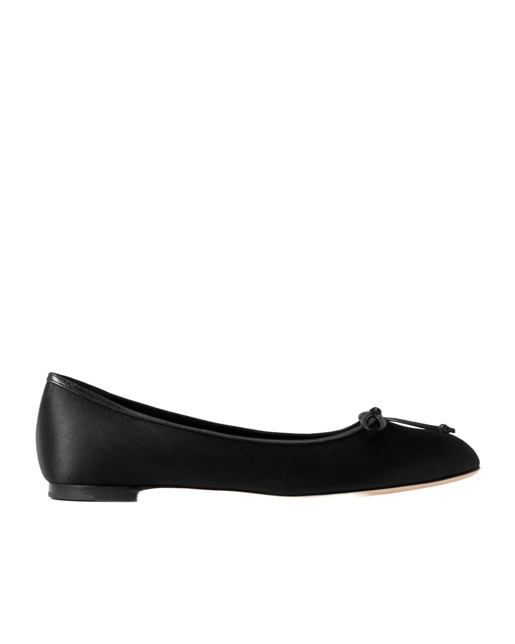 Manolo Blahnik Black Round Toe Ballet Shoes