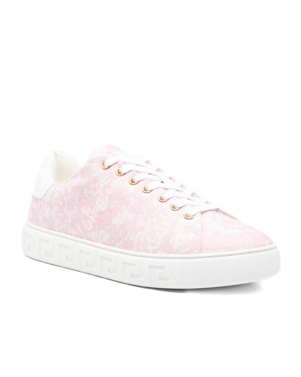 Versace Pink Greca Canvas Sneaker