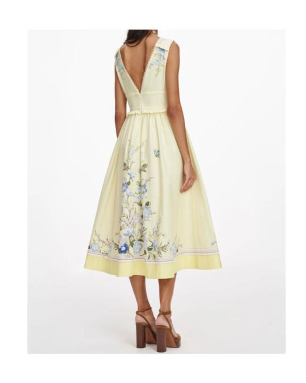 Self-Portrait Multicolor Floral Print Midi Dress