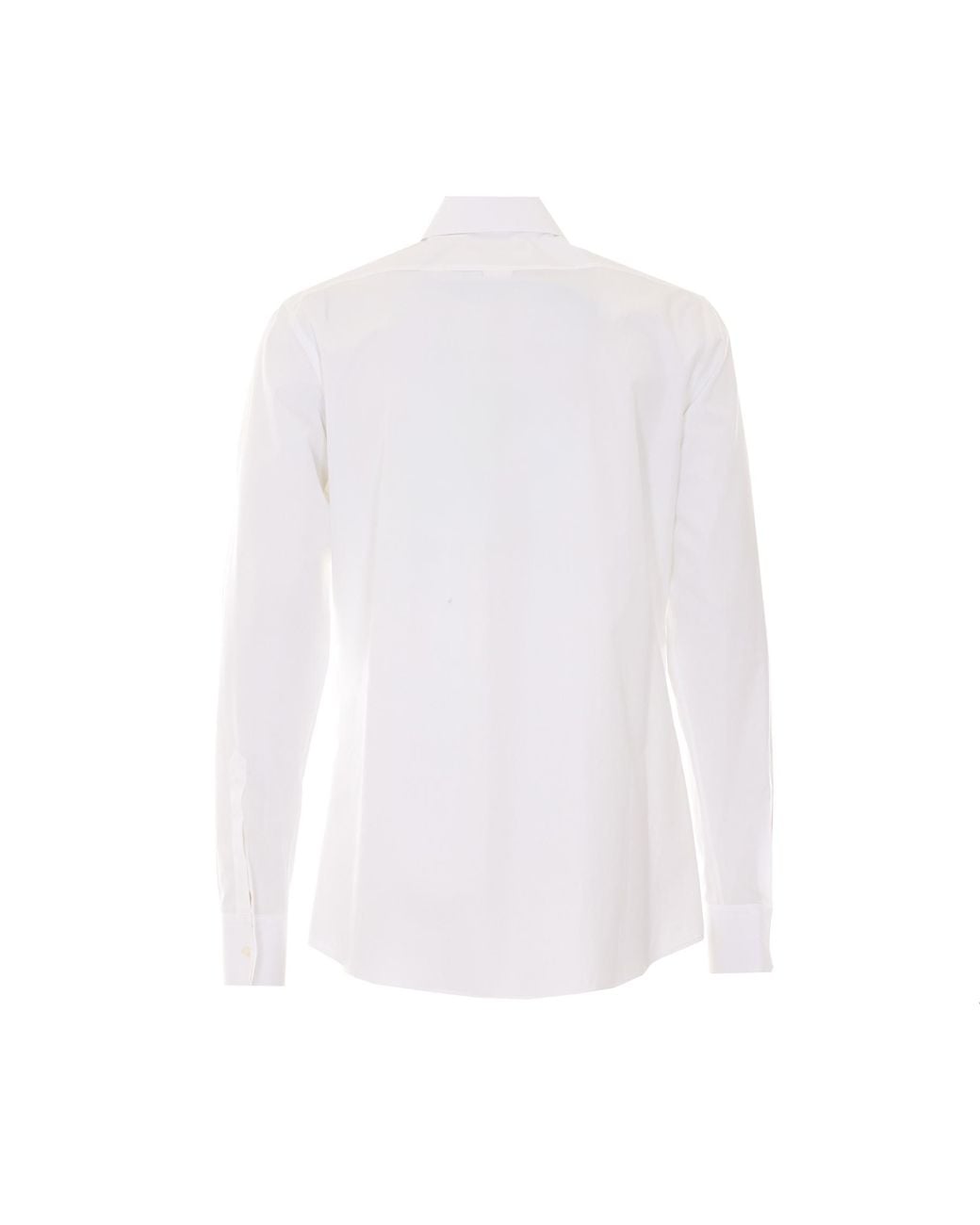 Dolce & Gabbana White Heraldic Patch Shirt for men