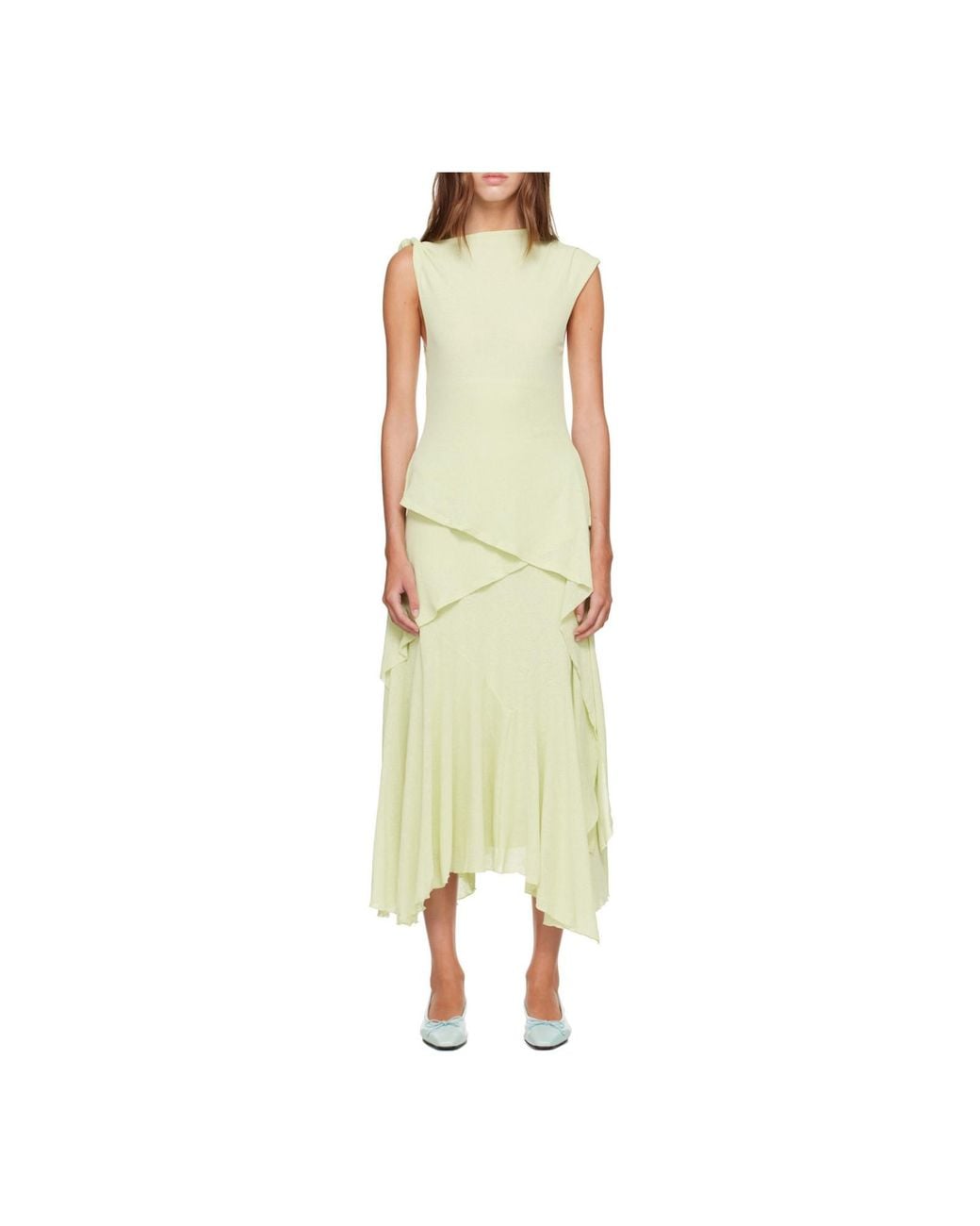 Ganni Green Sleeveless Dress