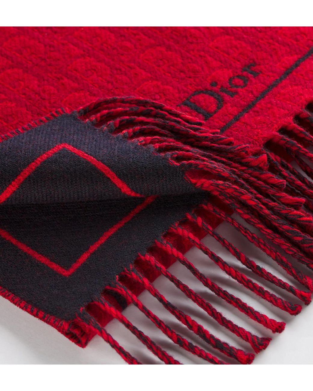 Dior Red Oblique Scarf for men