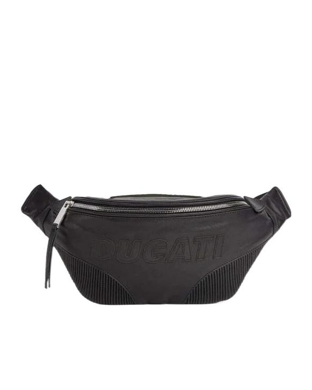 DSquared² Black X Ducati Logo Patch Belt Bag for men