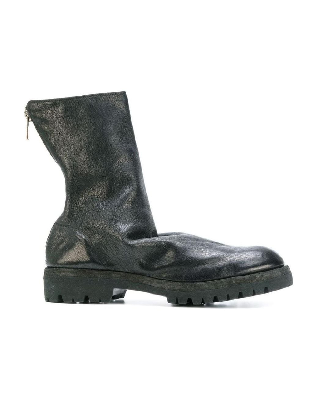 Guidi Green Rear Zip Boots for men