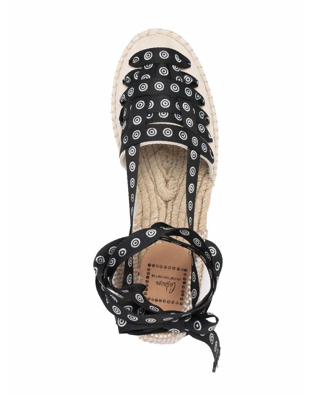Castaner Black Logo Flats