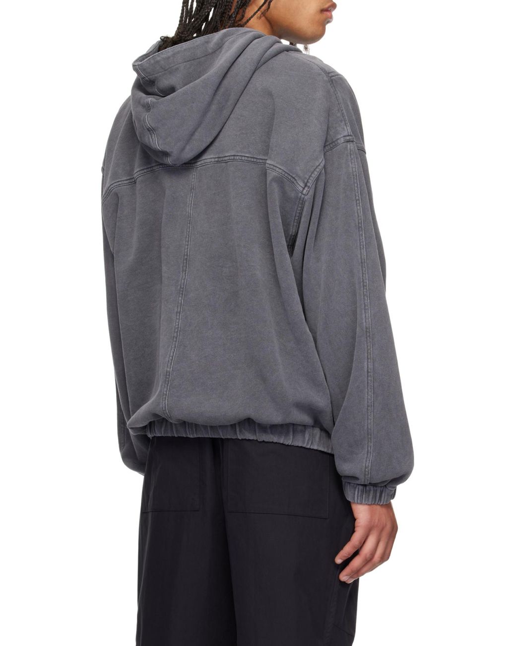 Isabel Marant Gray Yanis Drawstring Sweatshirt for men