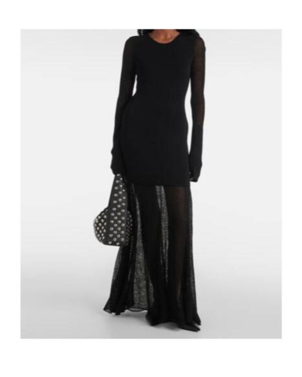 Proenza Schouler Black Anita Knitted Maxi Dress
