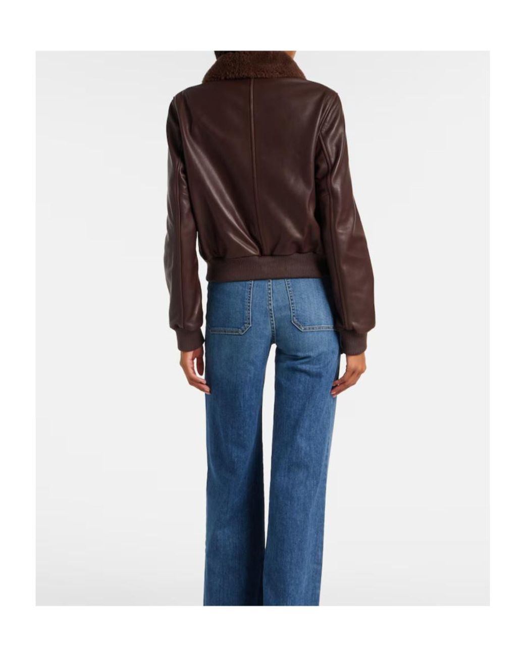 Nili Lotan Brown Zippered Leather Jacket