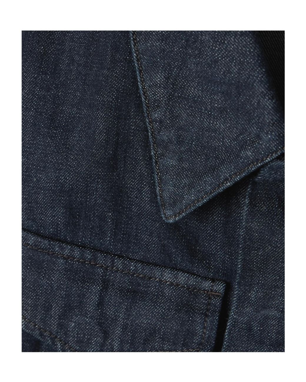 Lemaire Blue Long Sleeved Cropped Jacket