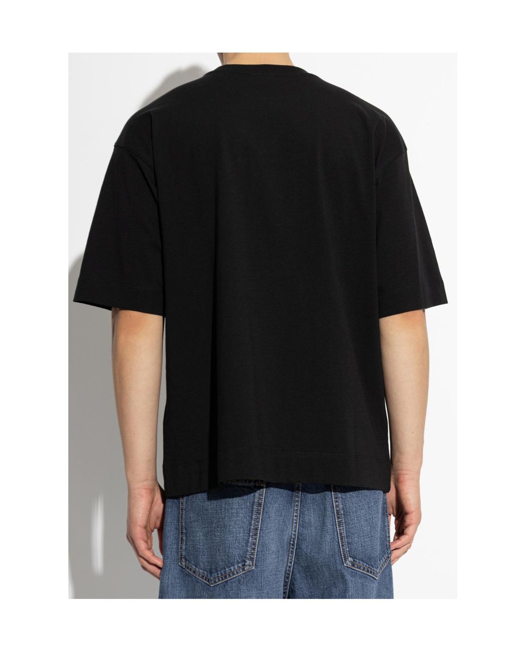 Dries Van Noten Black Short-Sleeved T-Shirt for men