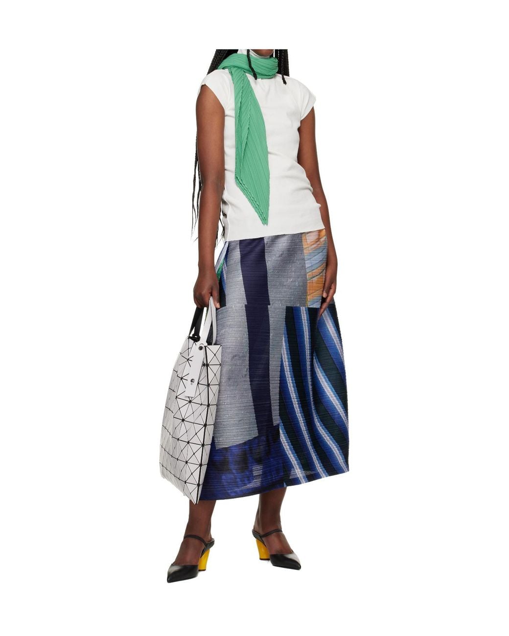 Issey Miyake White Lucent Tote Bag