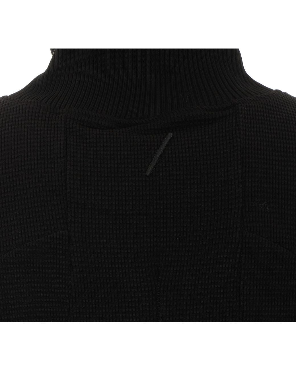 Thom Krom Black Ribbed Cuff Hooded Jacket for men
