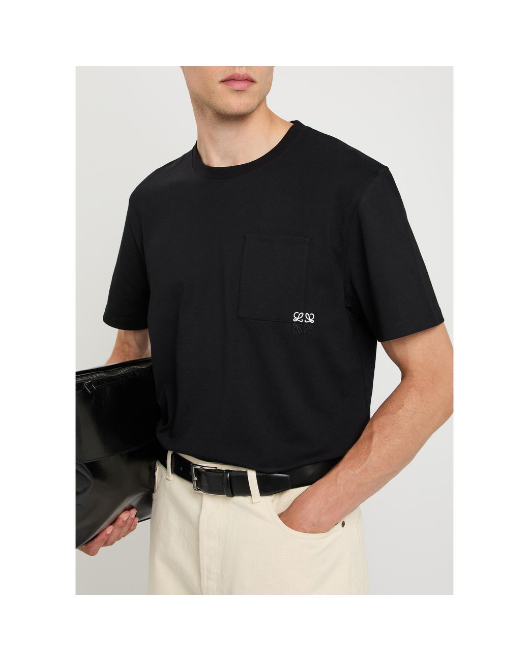 Loewe Black Cotton Short-Sleeve T-Shirt for men