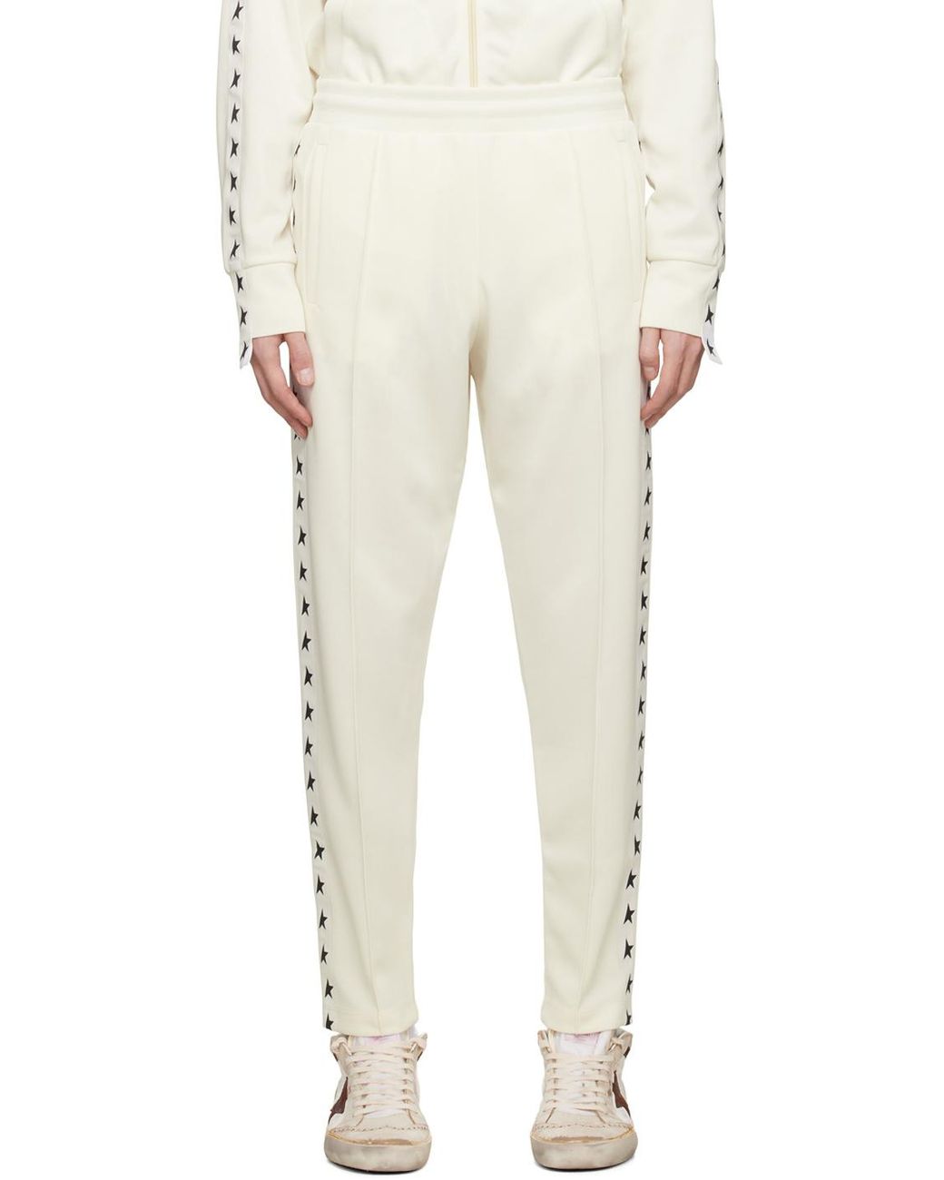 Golden Goose Deluxe Brand Natural Star Tape Sweatpants for men