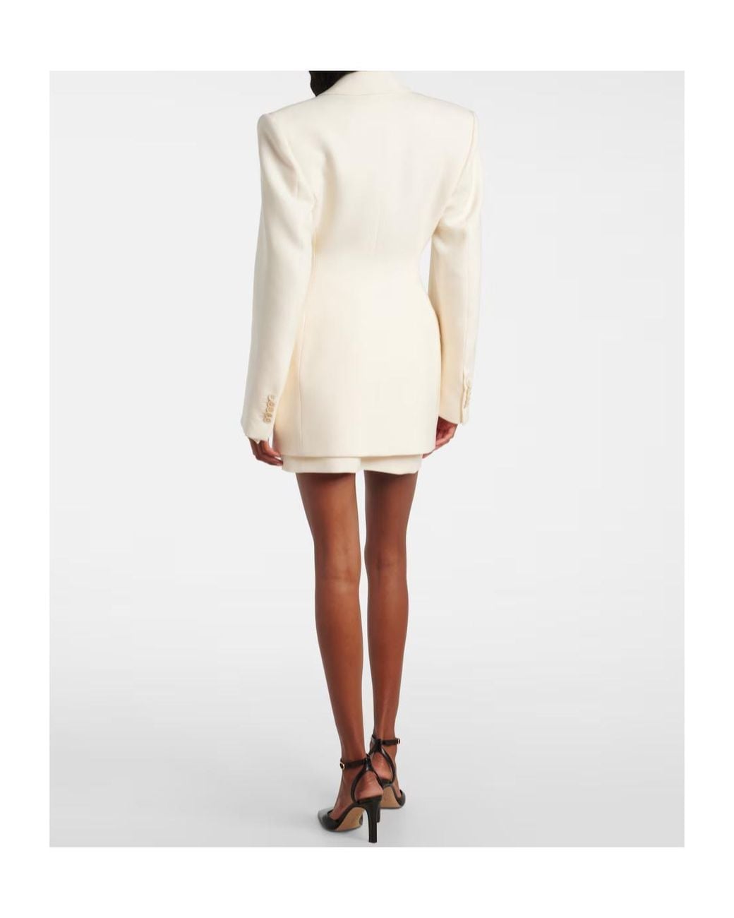 Wardrobe NYC Natural Double-Breasted Suit Jacket
