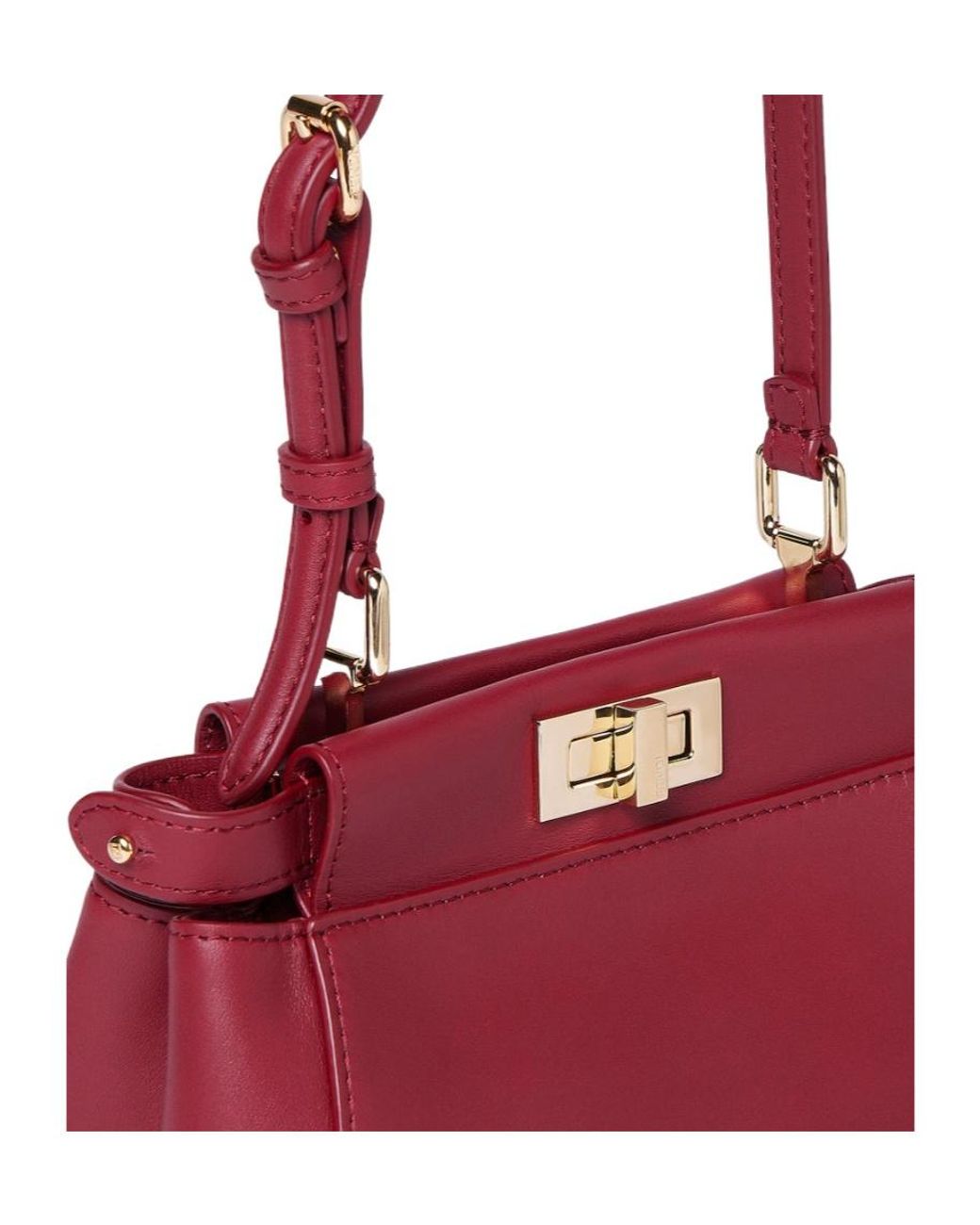 Fendi Red Dark Leather Bag