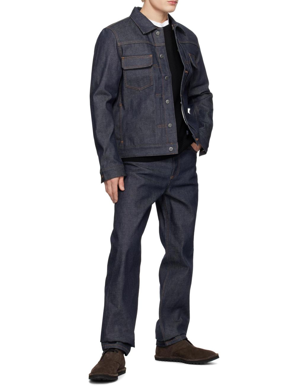 A.P.C. Blue Straight-Leg Slim-Fit Jeans for men