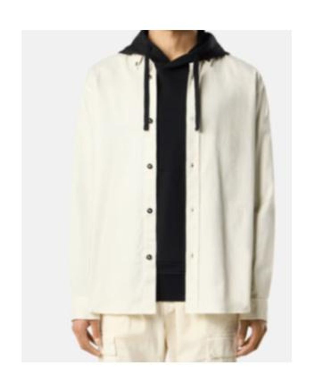 Stone Island Black Logo Patch Drawstring Hoodie for men