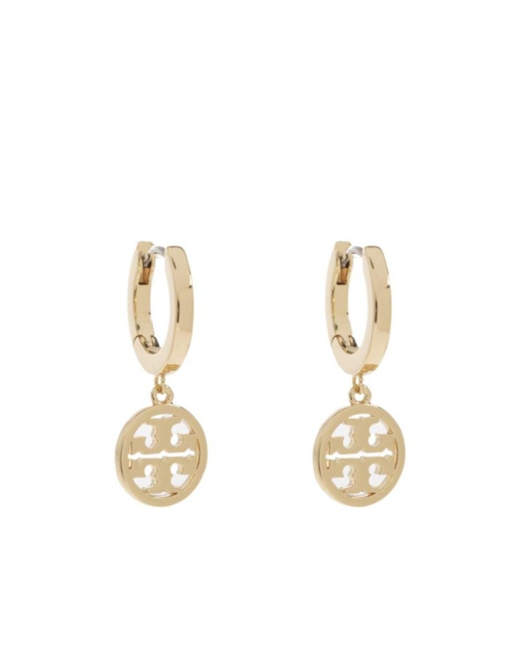 Tory Burch Metallic Miller Huggie Hoop Earrings