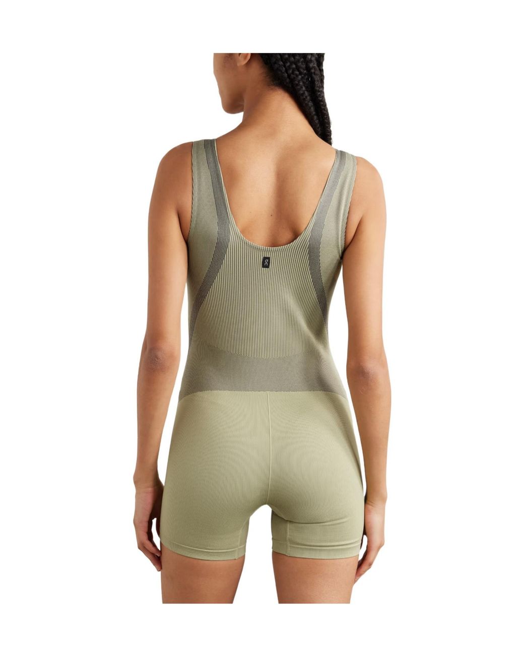 On Shoes Green Studio Ribbed Stretch Recycled Playsuit