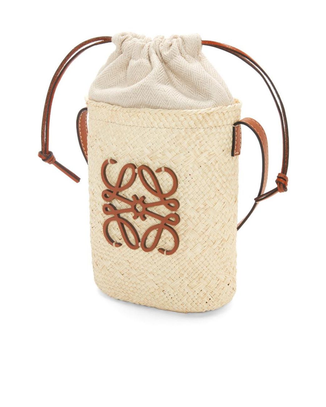Loewe White Drawstring Bucket Bag