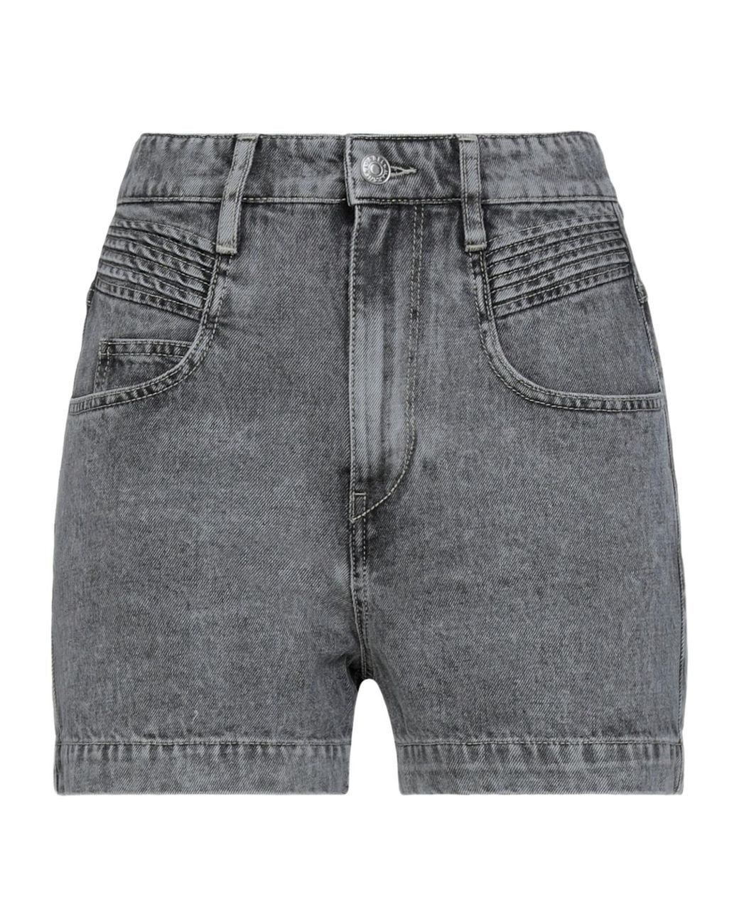 Isabel Marant Gray Solid Color Fashion Denim Shorts