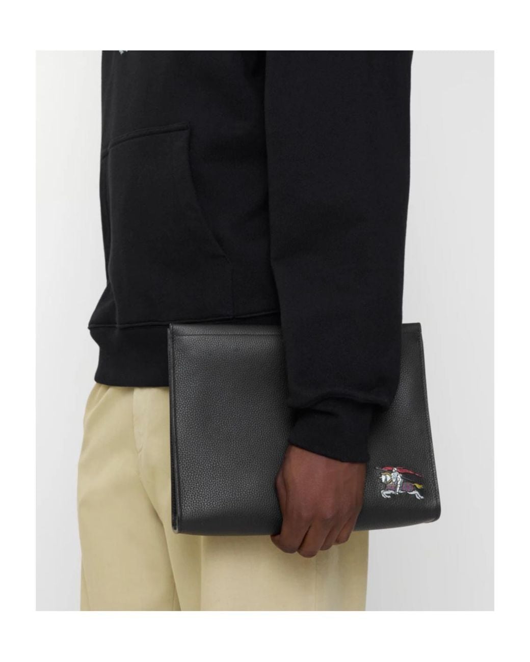 Burberry Black Ekd Printed Pouch for men