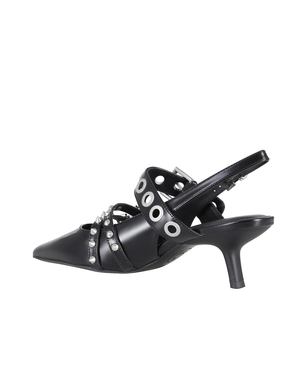Ash Black Pointed High Heel Sandals