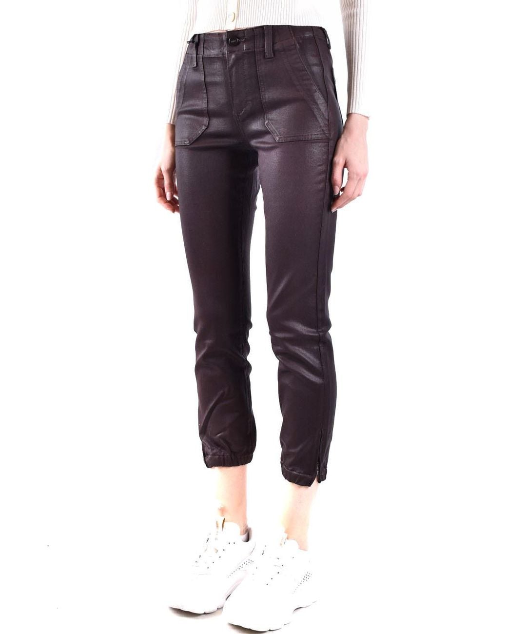 PAIGE Blue Mayslie Coated Track Trousers