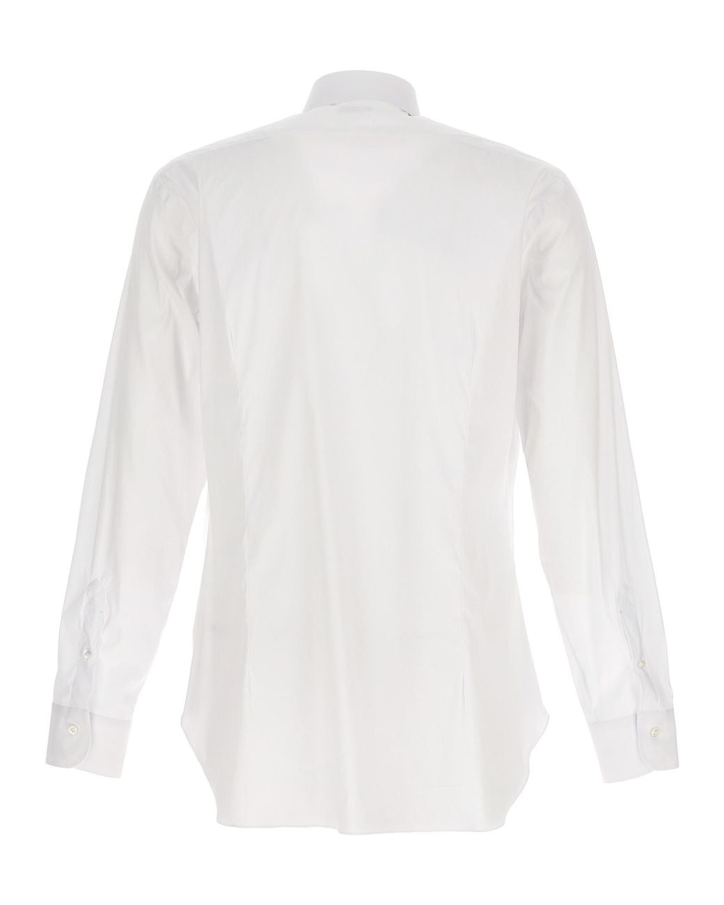 Barba Napoli White Long-Sleeved Buttoned Shirt for men
