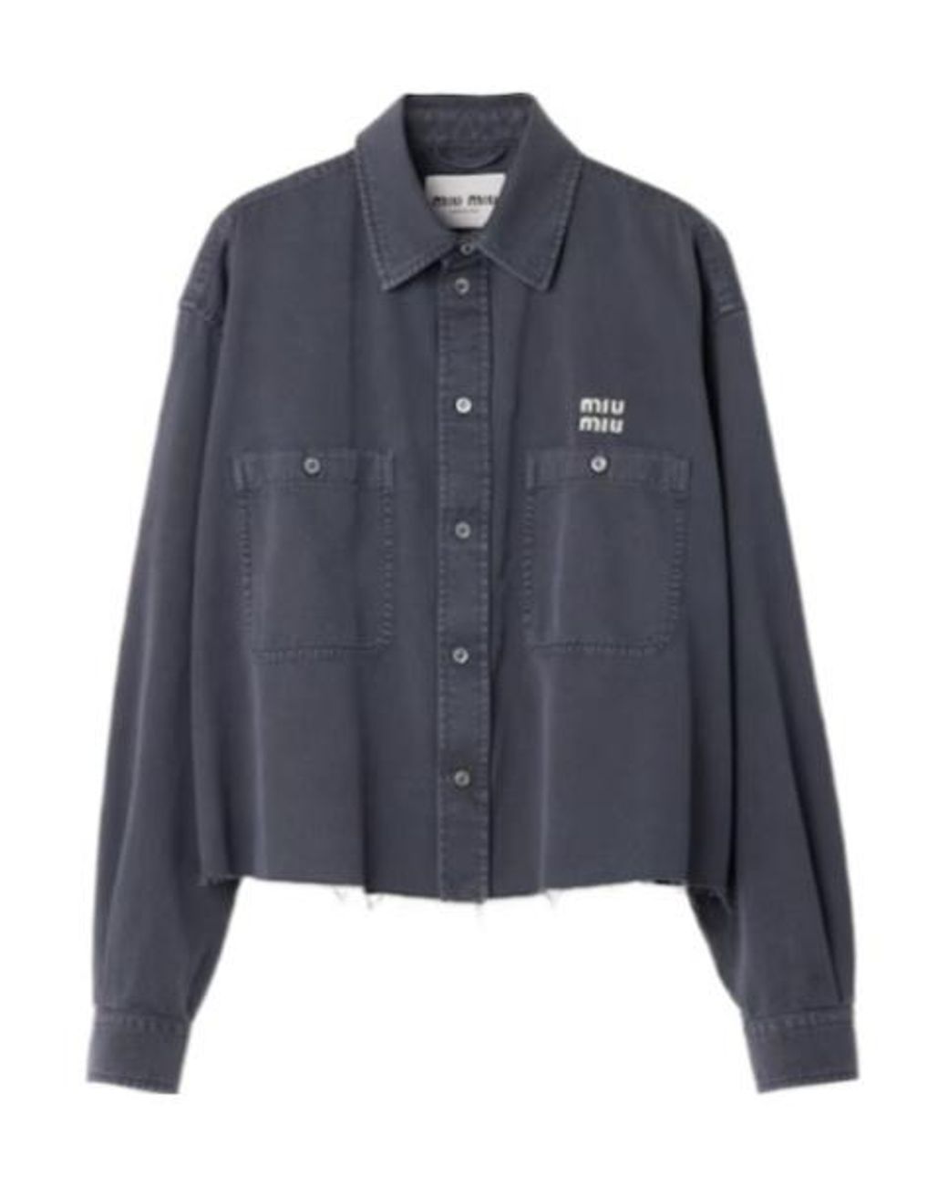 Miu Miu Blue Button-Up Denim Shirt