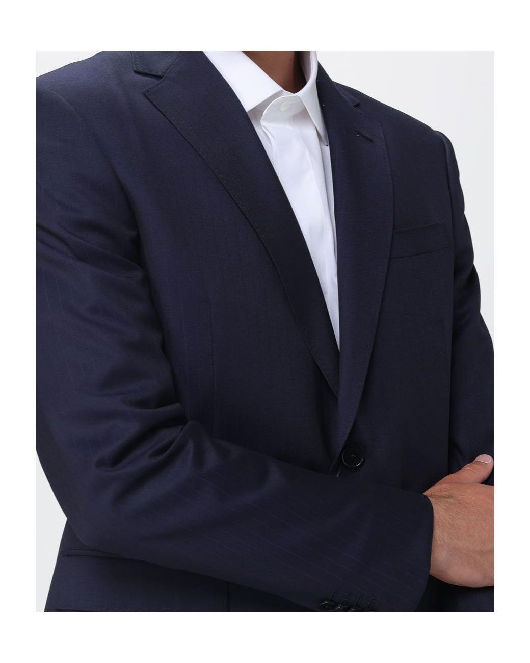 Zegna Blue Pinstripe Single-Breasted Suit for men