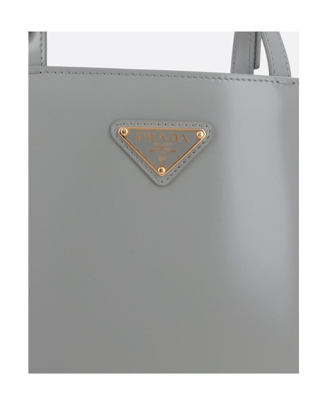Prada Gray Logo Shoulder Bag