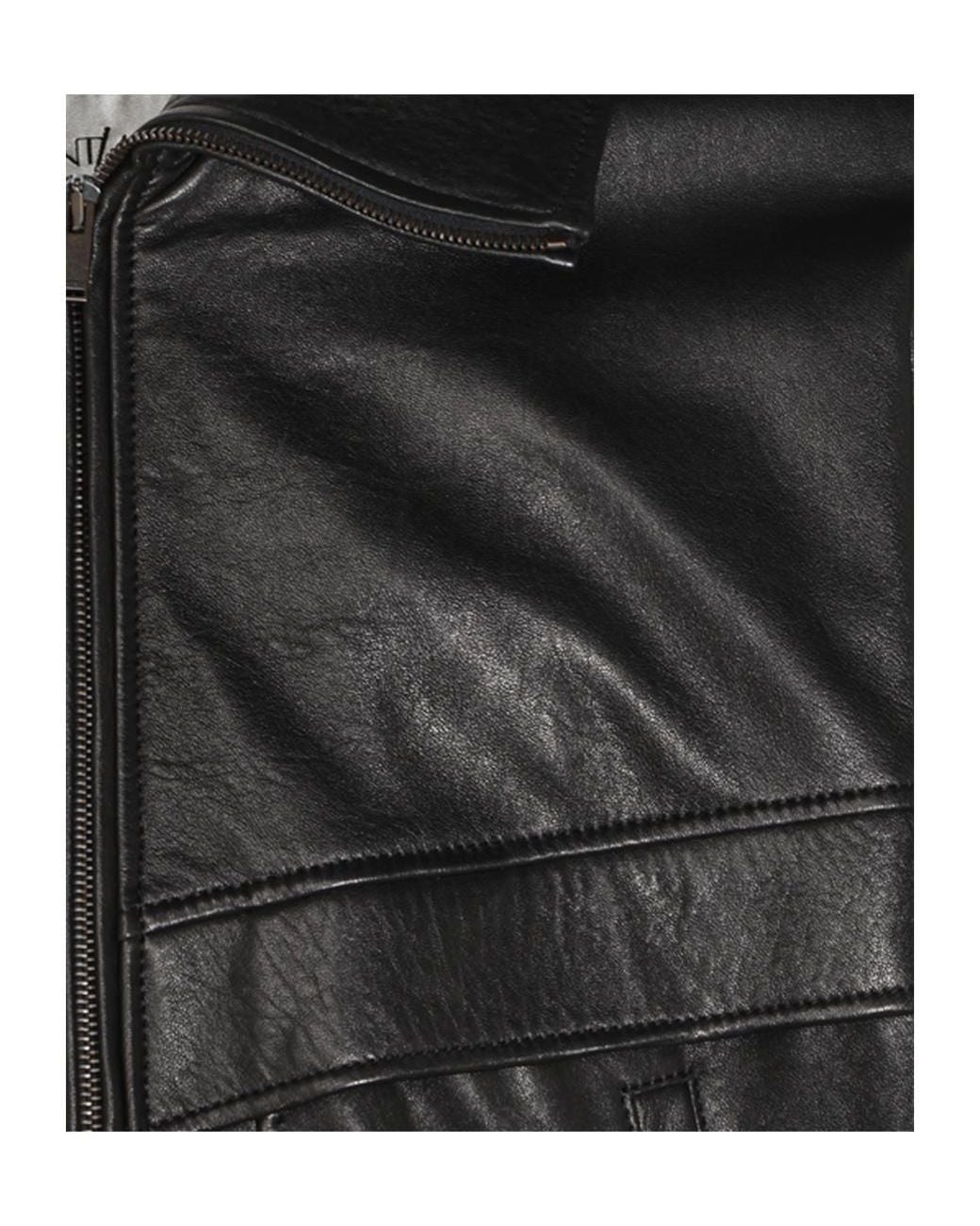 Saint Laurent Black Zip-Up Bomber Jacket for men