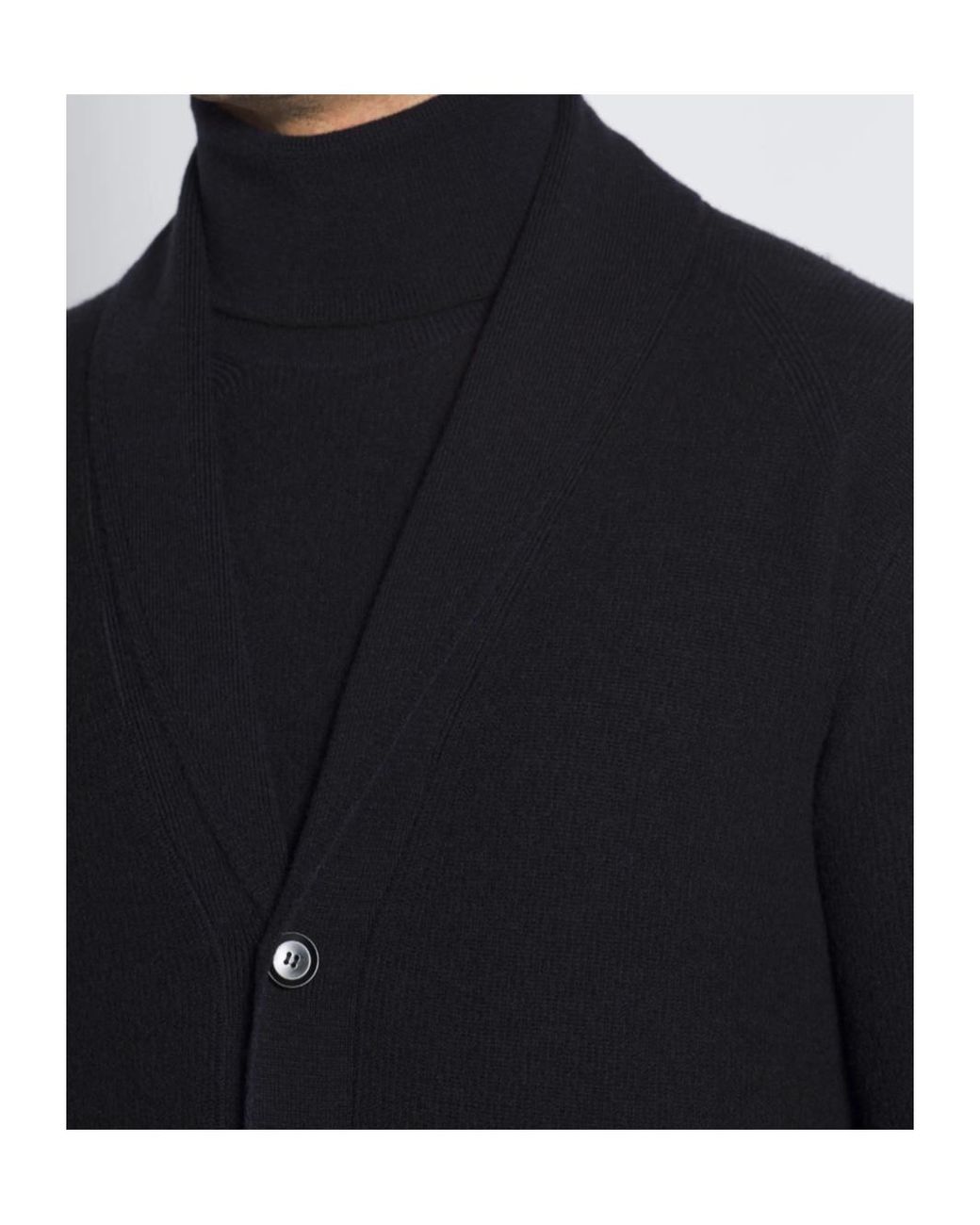 Brioni Blue Shawl Collar Knitted Cardigan for men