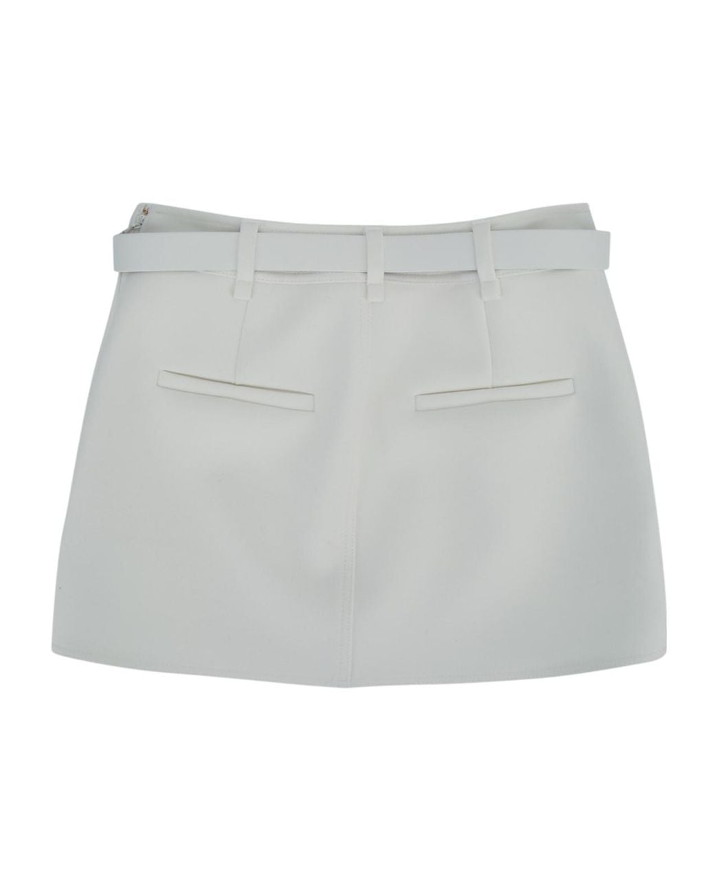 Elisabetta Franchi Gray Belted Mini Skirt
