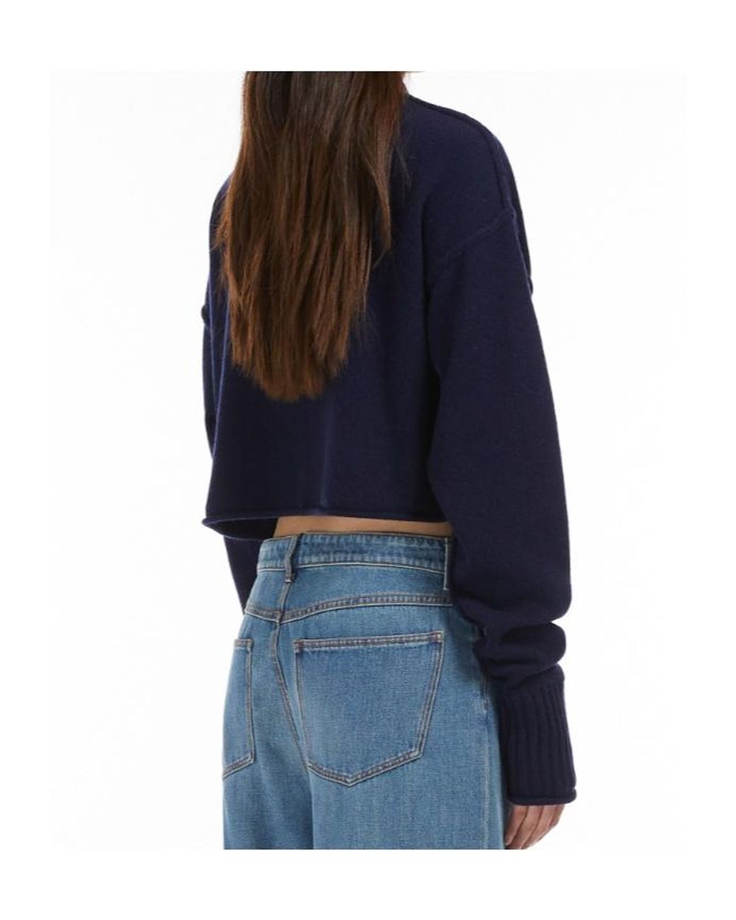 Sportmax Blue Crewneck Long-Sleeved Jumper