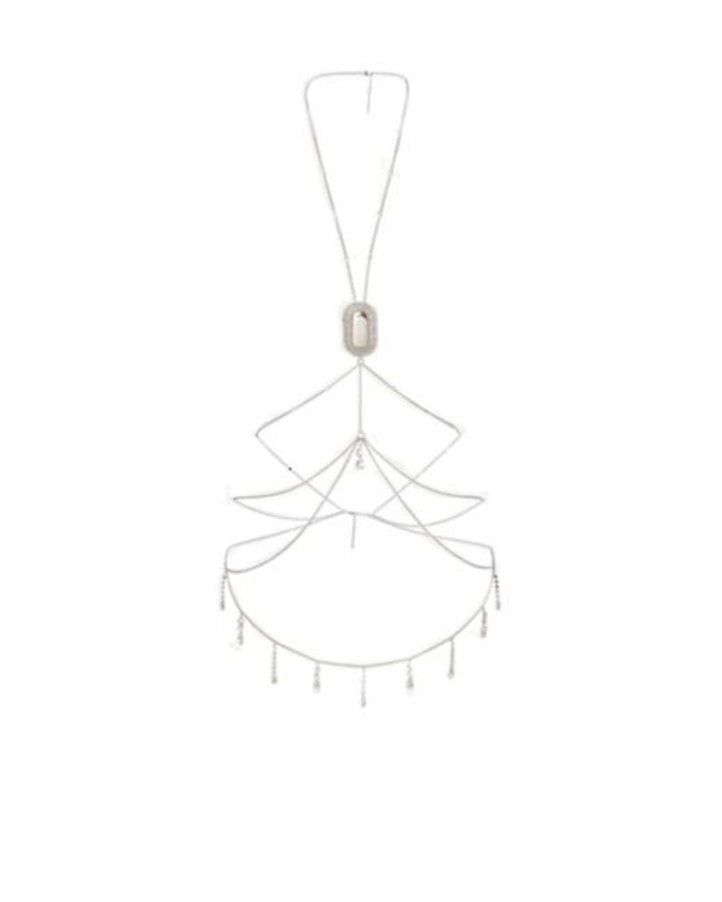 Rabanne White Crystal-Embellished Body Chain