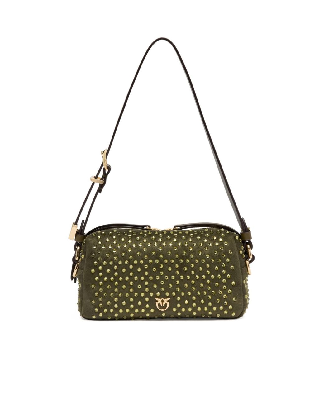 Pinko Metallic Embellished Mini Crossbody Boston Bag