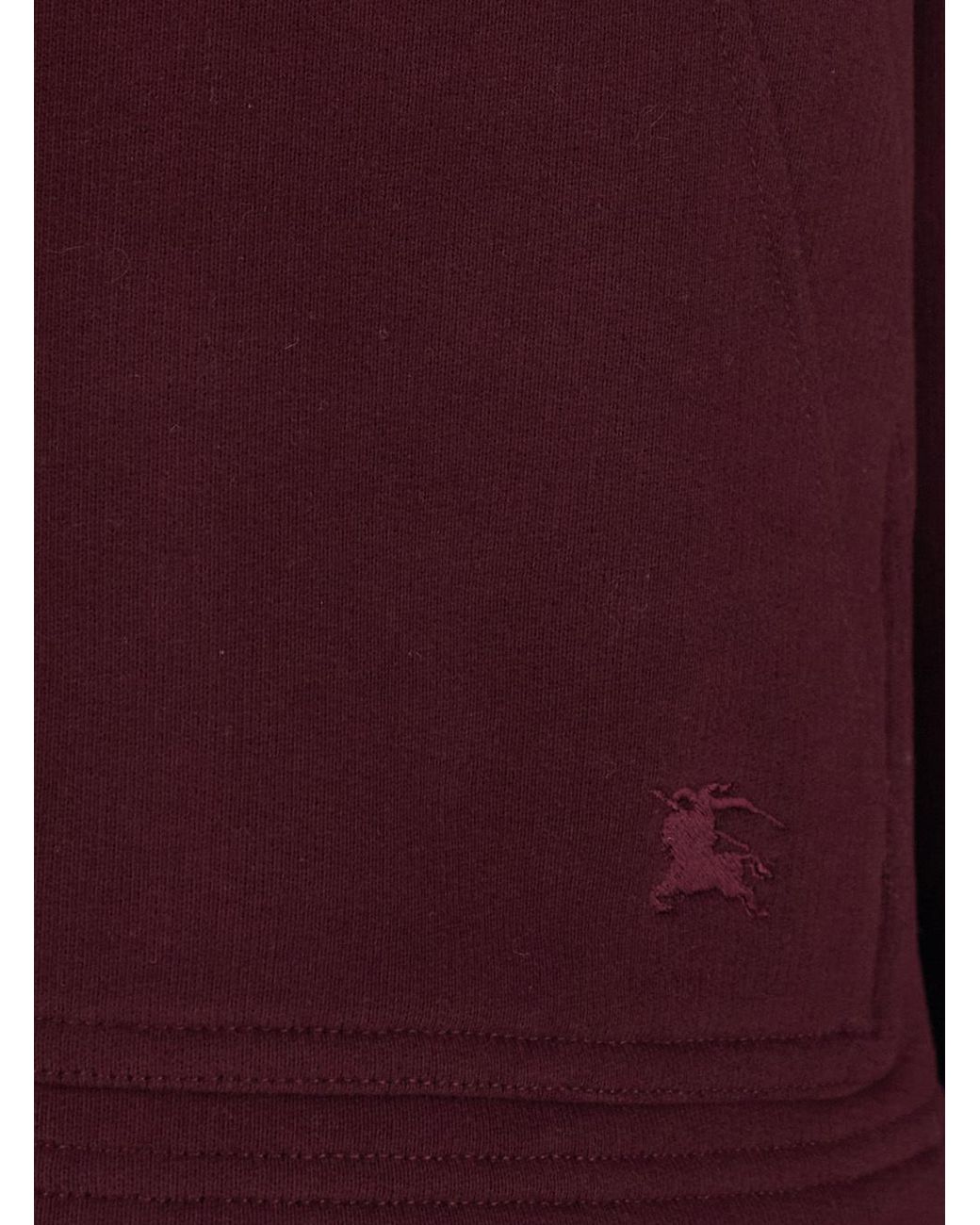 Burberry Purple Checked-Band Zip-Up Hoodie