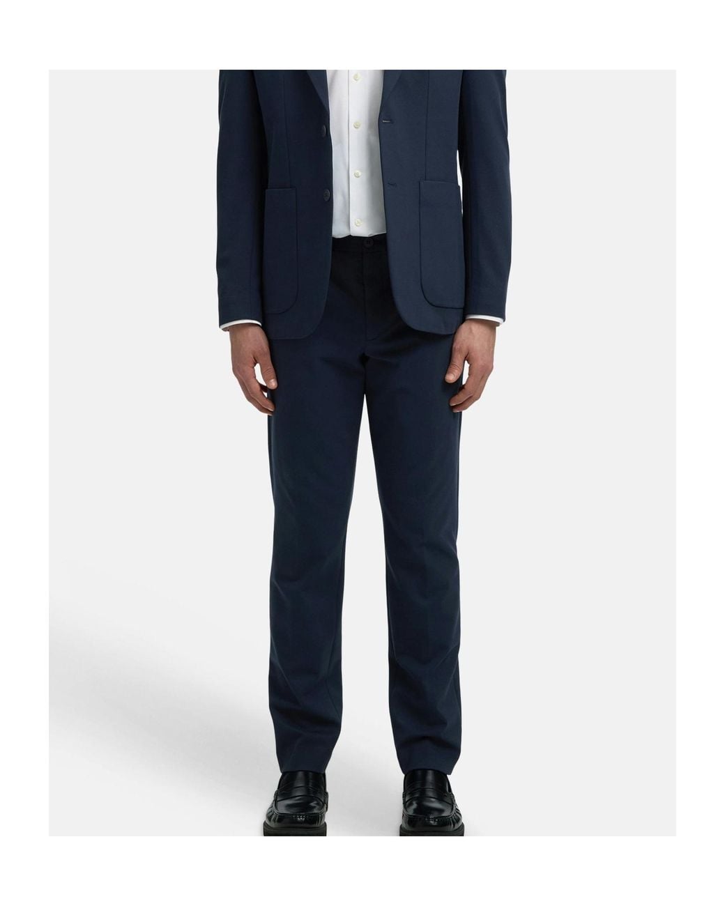 SELECTED Blue Slim-Fit Formal Trousers for men