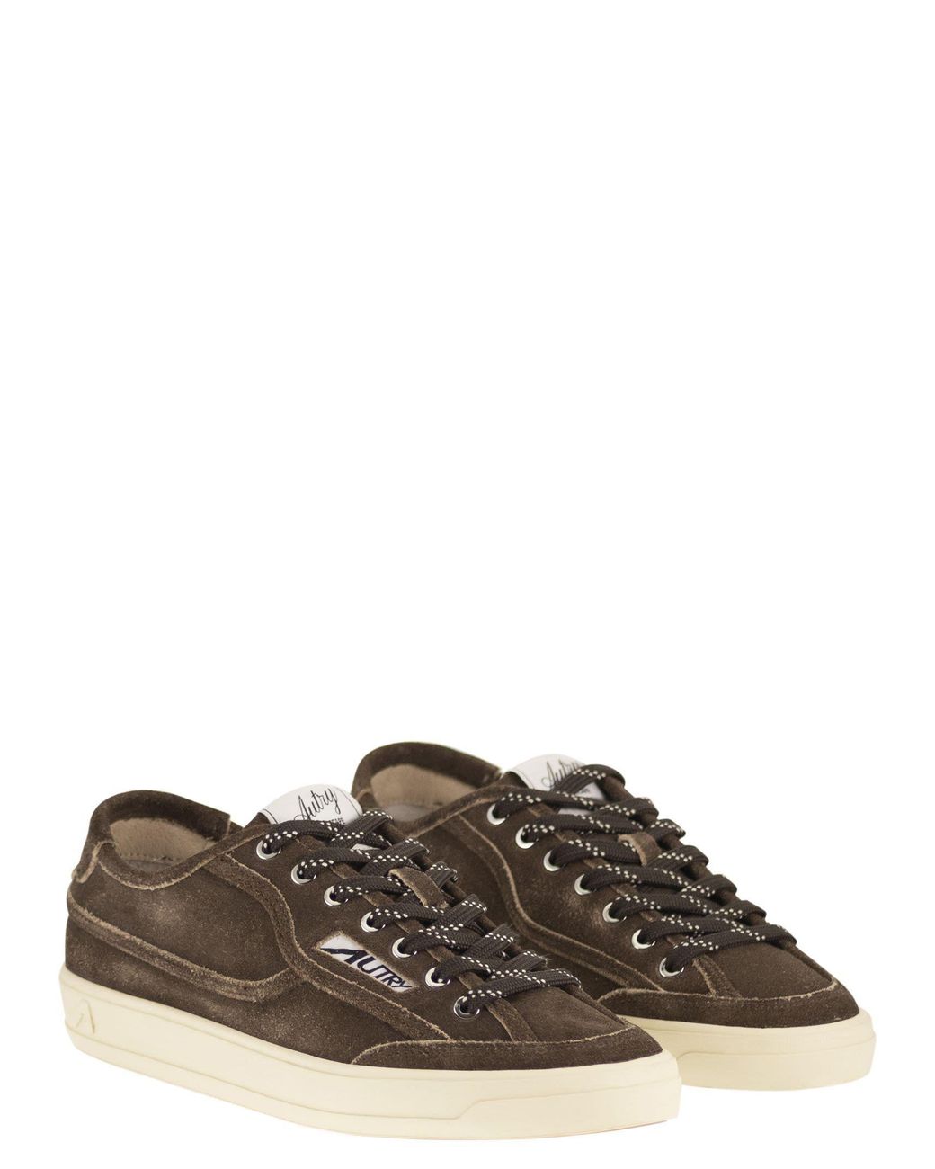 Autry Brown Windscape Low-Top Sneakers