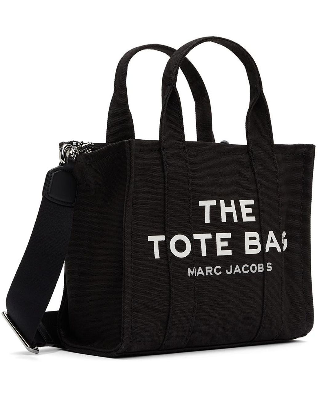 Marc Jacobs Black Logo Printed Zip-Up Small Tote Bag