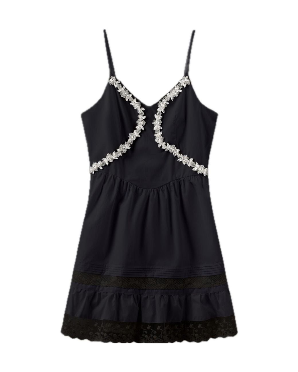 Marissa Chiara Black Suspender Dress