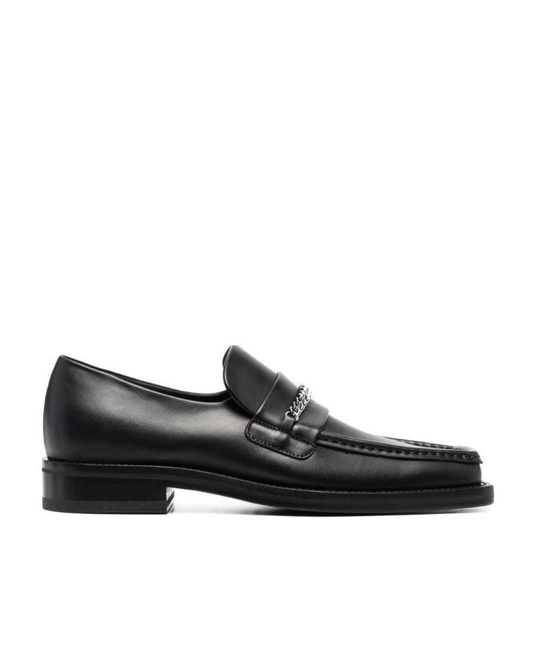 Martine Rose Black Chain-Detail Loafers
